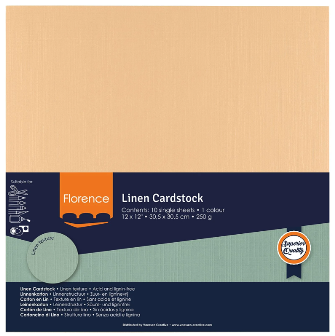 Florence • Linnenkarton 250g 30,5x30,5cm Parchment 10x (2822-001)