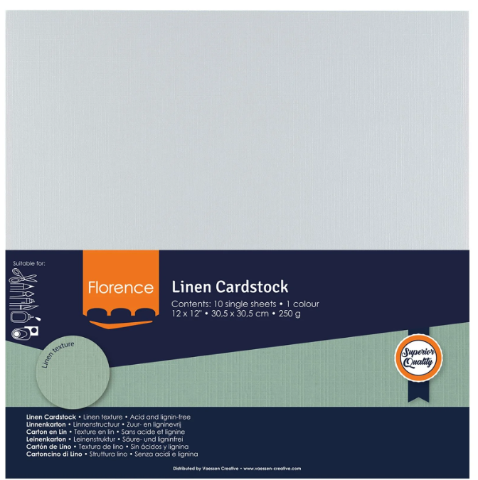 Florence • Linnenkarton 250g 30,5x30,5cm Air 10x (2822-043)
