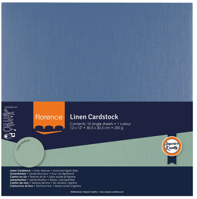 Florence • Linnenkarton 250g 30,5x30,5cm Maritime 10x (2822-054)