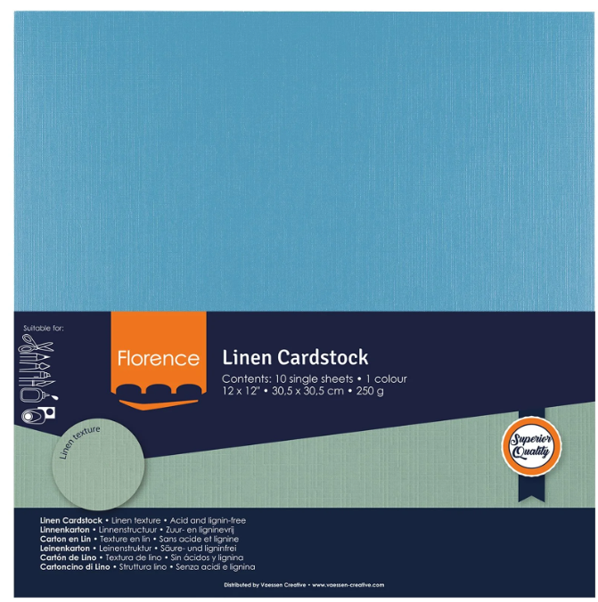 Florence • Linnenkarton 250g 30,5x30,5cm Mountain Lake 10x (2822-062)