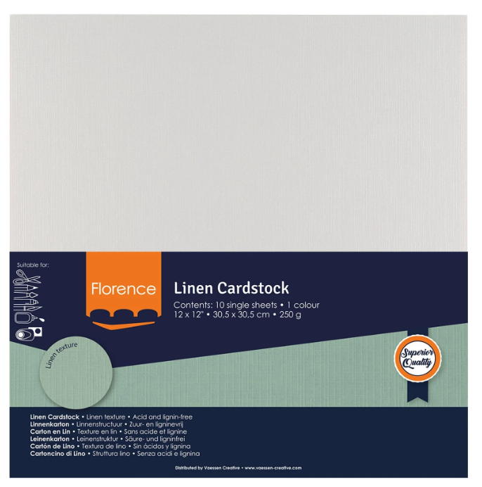 Florence • Linnenkarton 250g 30,5x30,5cm Mouse 10x (2822-083)