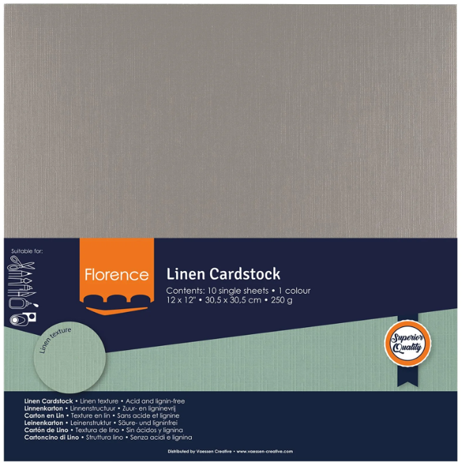 Florence • Linnenkarton 250g 30,5x30,5cm Concrete 10x 2822-087)