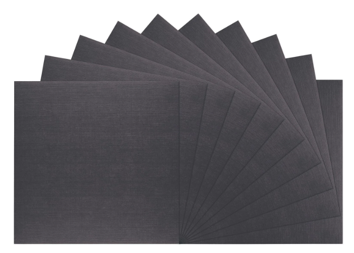Florence • Linnenkarton 250g 30,5x30,5cm Black 10x (2822-096)