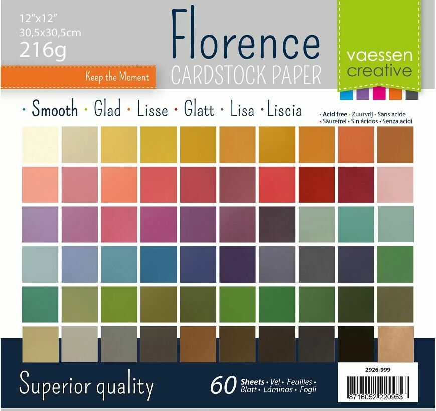 Florence • Cardstock smooth multipack 30,5x30,5cm Assorti (2926-999)