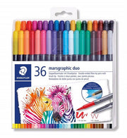 marsgraphic duo penseelmarker - set 36 st (3100 TB36)