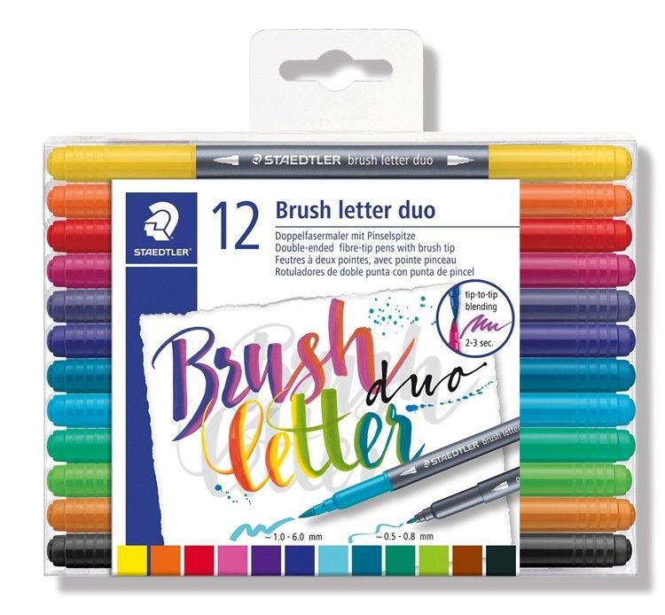 Brush letter duo penseel lettering pen - set 12 (3004 TB12)