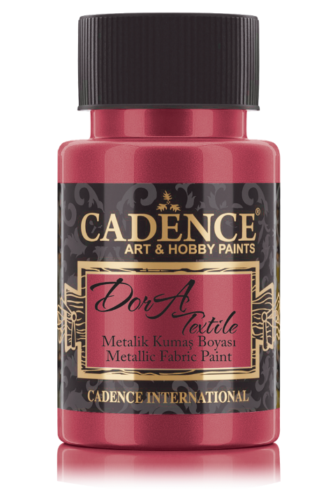 Cadence - Dora metallic - textiel verf - Rood - 50 ml (1133)