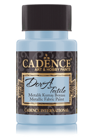Cadence - Dora metallic - textiel verf - Aqua - 50 ml (1145)