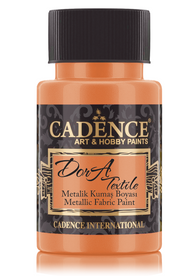 Cadence - Dora metallic - textiel verf - Oranje - 50 ml (1156)