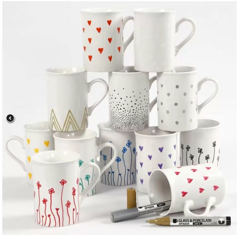 GLAS- EN PORSELEINSTIFT DEKKEND SET 12 STUKS (31334)
