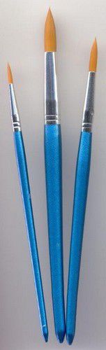 Penselen set nylon 3x rond 3 ST (12185-8507)
