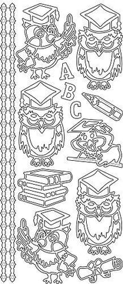 Stickervel - Owls ABC - Goud (AFGEPRIJSD)