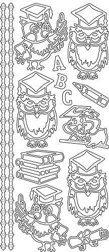 Stickervel - Owls ABC - Goud (AFGEPRIJSD)