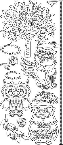 Stickervel - Owls Tree - Goud (AFGEPRIJSD)