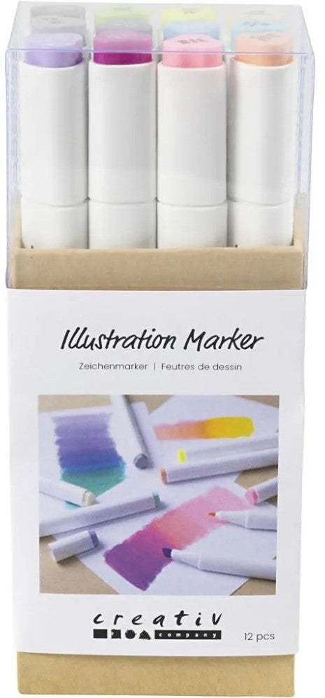 CC Alcoholmarker Pastelkleuren, 12 stuks (373740)