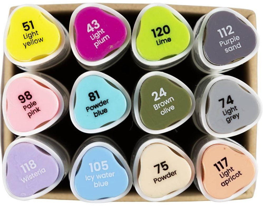 CC Alcoholmarker Pastelkleuren, 12 stuks (373740)
