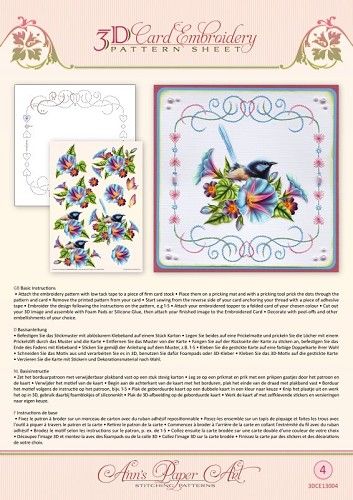 Borduur 3D knipvel - Ann's Paper Art - Morning glory (3DCE13004)