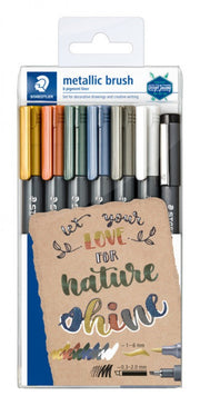 Metallic Brush Set 5 Pcs - 1 White - 1 Pigment Liner (8321 TB7)