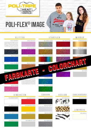 Kleurkaart Poli-Flex Glitter - Starflex - Dimension - Carbon - Design - Luminous