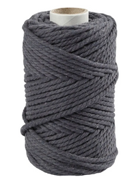 CC Macramékoord 4 mm 55 m Grijs (414754) *