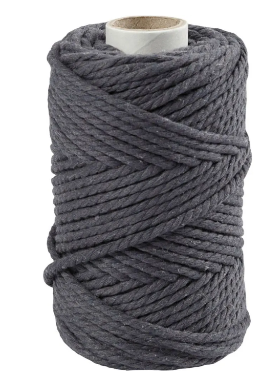 CC Macramékoord 4 mm 55 m Grijs (414754) *