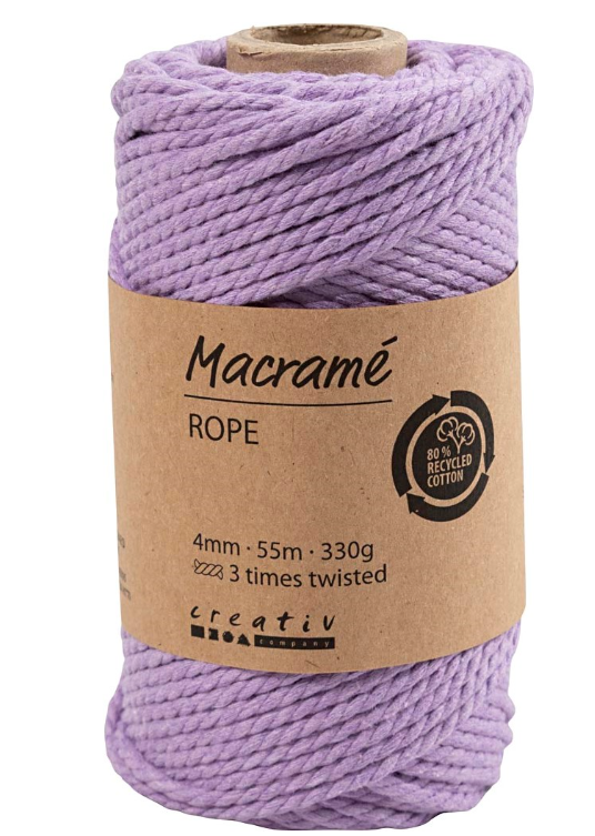 CC Macramé Koord 4 mm 55 m Paars (414758) *