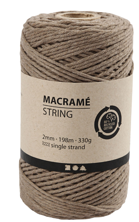 CC Macramékoord 2 mm 198 m Lichtbruin (414761) *
