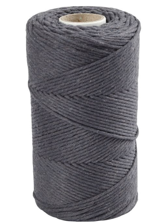 CC Macramékoord 2 mm 198 m Grijs (414764) *