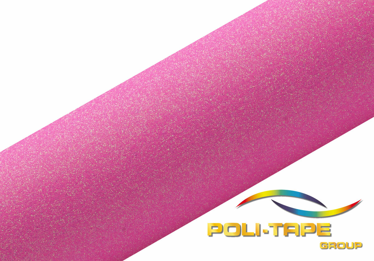 POLI-FLEX PEARL GLITTER Flexfolie DIN A4 Neon Pink (448)