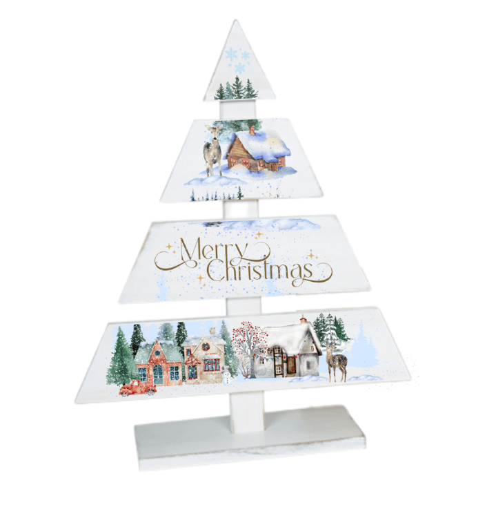 Houten PlanX Kerstboom - 46x13,5x15,5cm (500580)