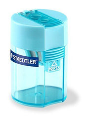 slijper plastiek potje, rond, dubbel, cyaan (512 006-37)