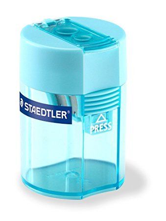 slijper plastiek potje, rond, dubbel, cyaan (512 006-37)