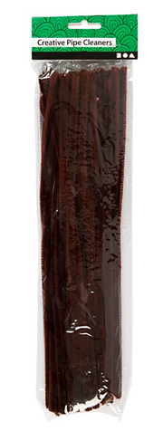 CC Chenilledraad 6 mm Bruin 50 stuks (51614)