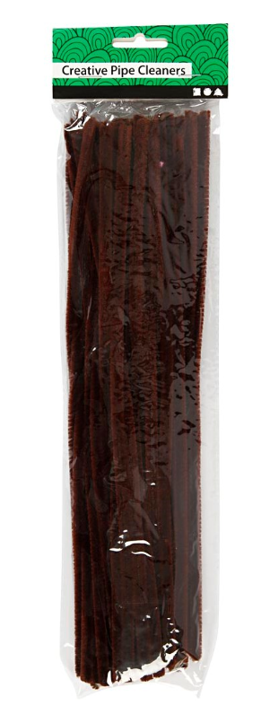 CC Chenilledraad 6 mm Bruin 50 stuks (51614)