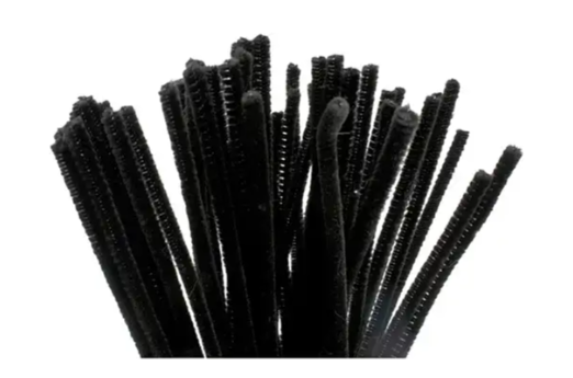CC Chenilledraad 6 mm Zwart 50 stuks (51618)