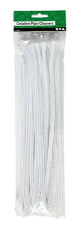 CC Chenilledraad 6 mm Wit 50 stuks (51619)