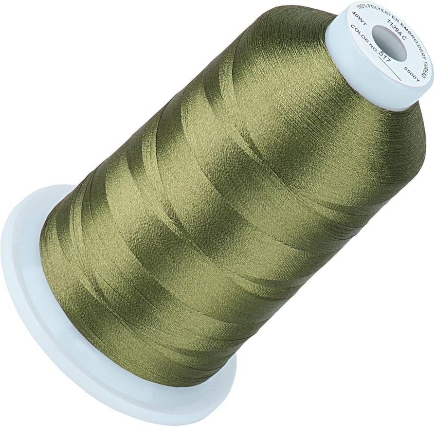Premium Quality Polyester borduurgaren - 500m - Dark Olive - 517