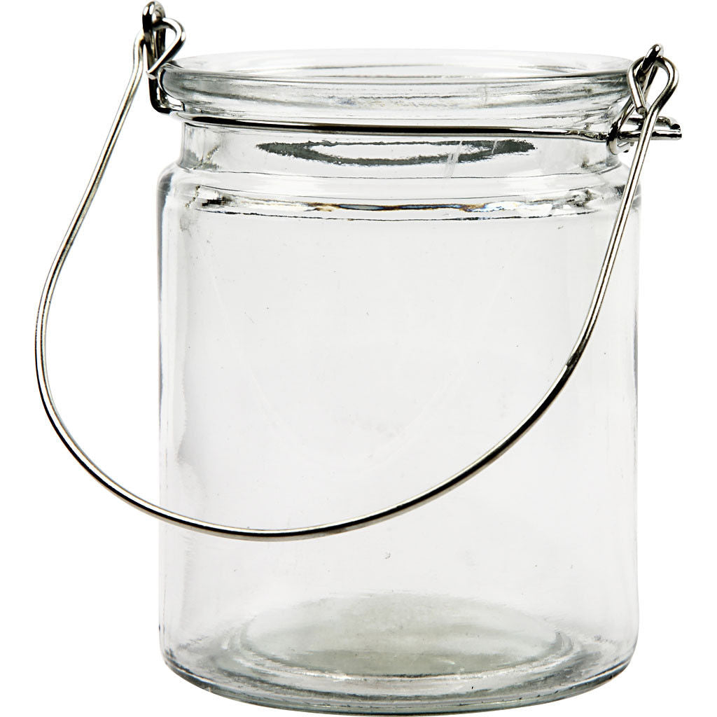 Glazen Lantaarn,  h: 10 cm, d: 7,6 cm, 1stuk (55840)