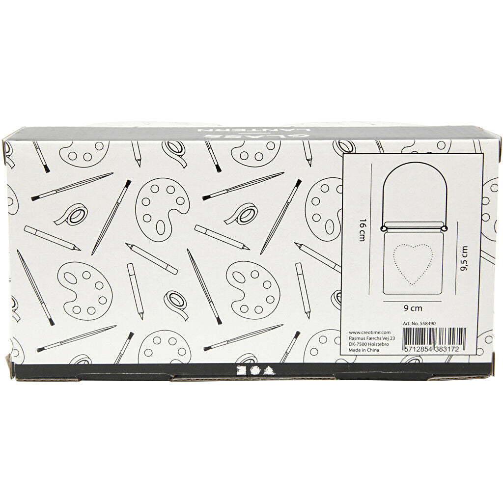 Lantaarn, 9,5 cm, 6,5 cm, 2 Stuk, 1 Doos  (558490)