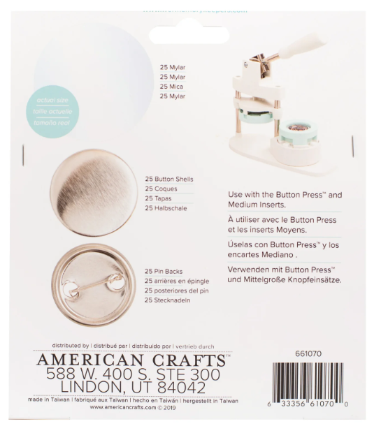 We R Makers • Button Press Navulling Middel Buttons Ø37mm (661070)