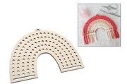 Houten Macramé Regenboog 25x17,6 cm 2 stuks (742340) *