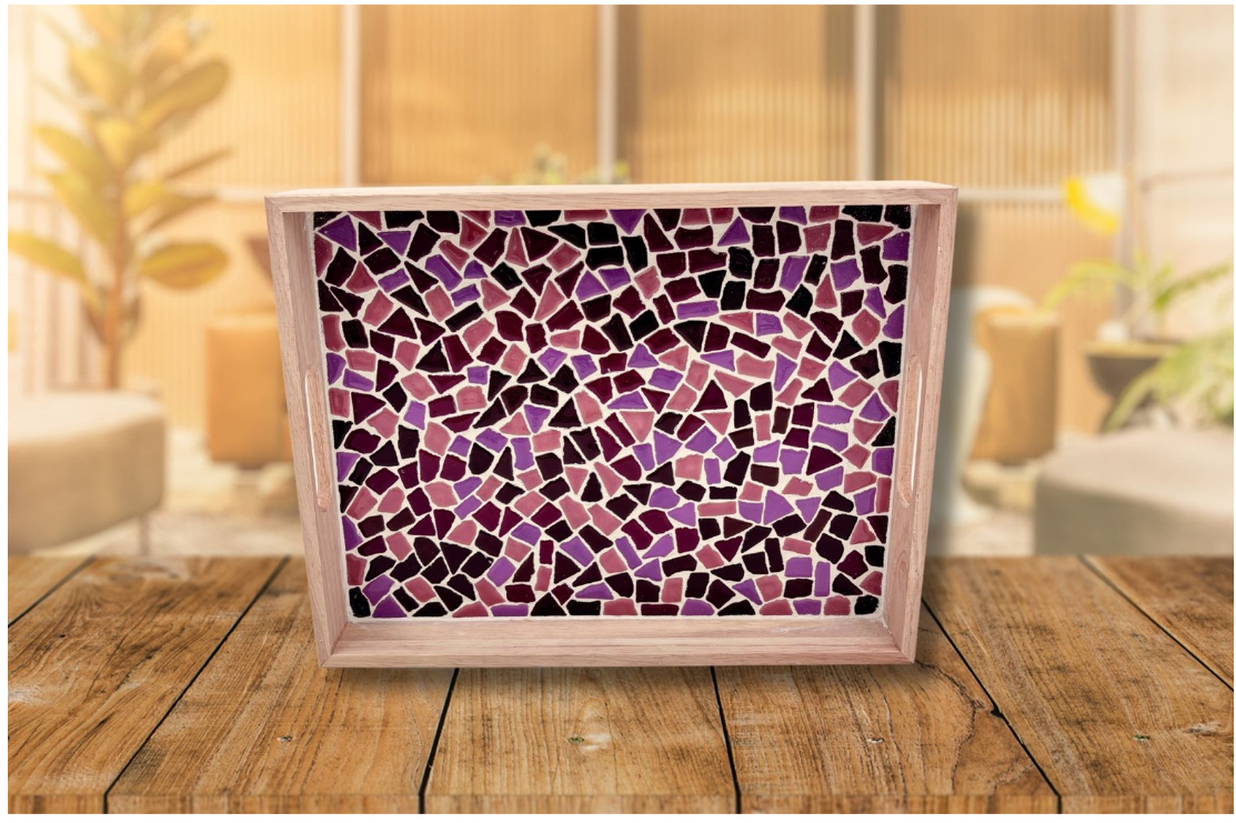 LC DIY Pakket Mozaïek Dienblad - Oud Roze (80064)