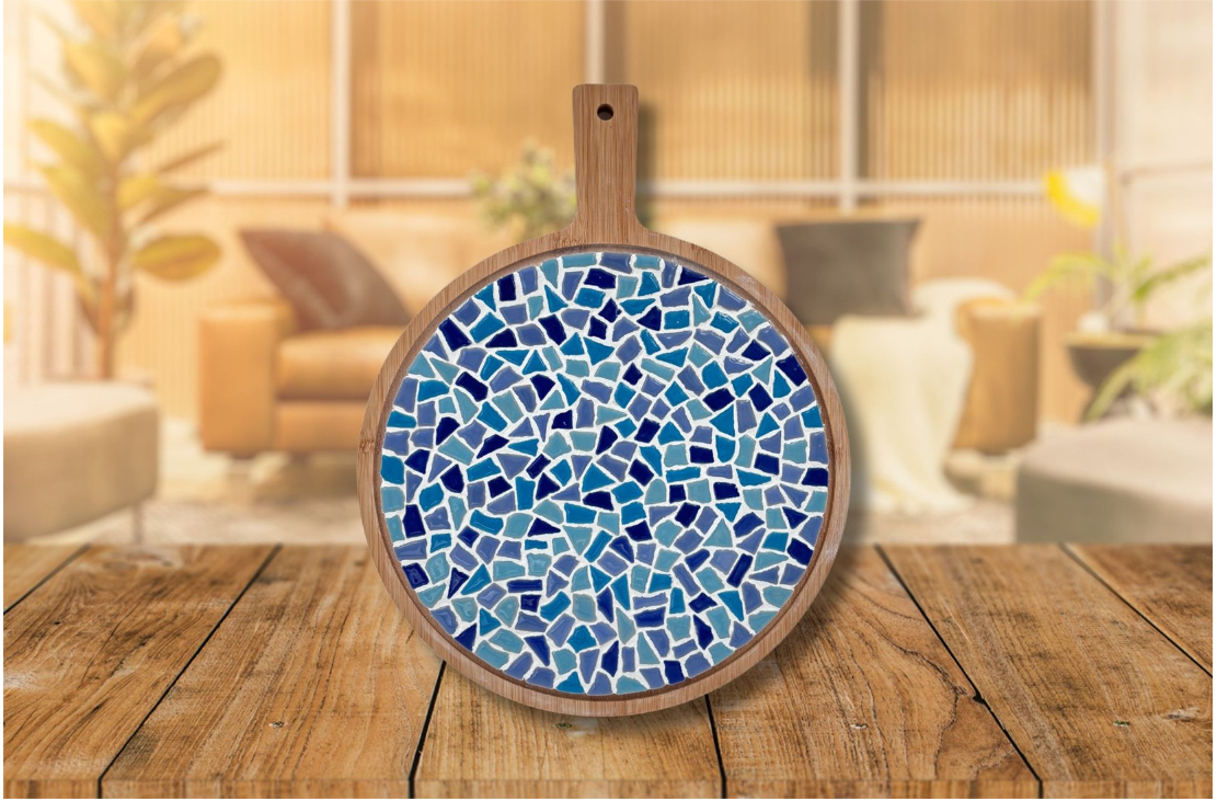 LC DIY Ronde Borrelplank - Blauw (80069) *