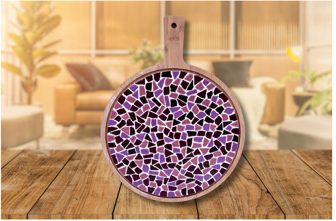LC DIY Ronde Borrelplank - Oud-roze (80070) *