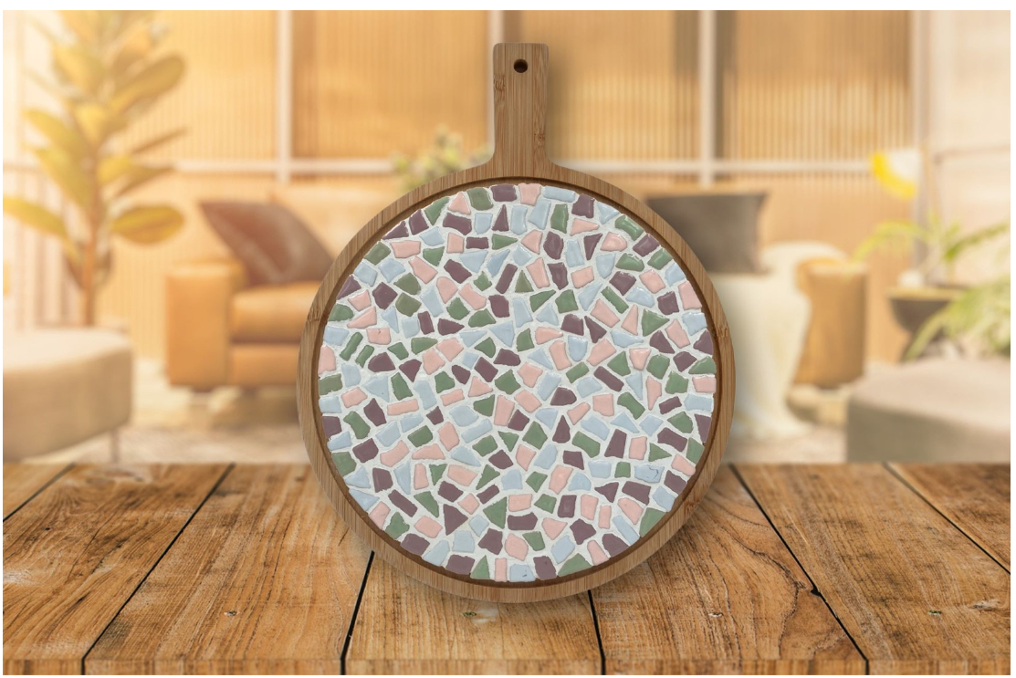 LC DIY Ronde Borrelplank - Pastel (80071) *