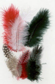 Marabou&Guinea veren mix rood/zwart 18 ST (12229-2901)
