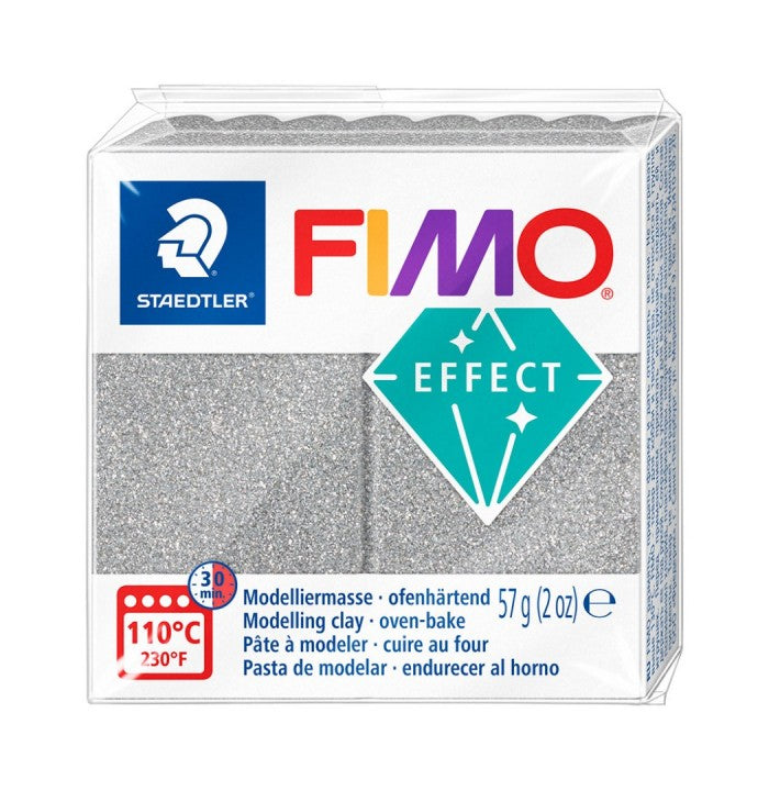 Fimo Effect - Glitter - Zilver - 57g - (8010-812)