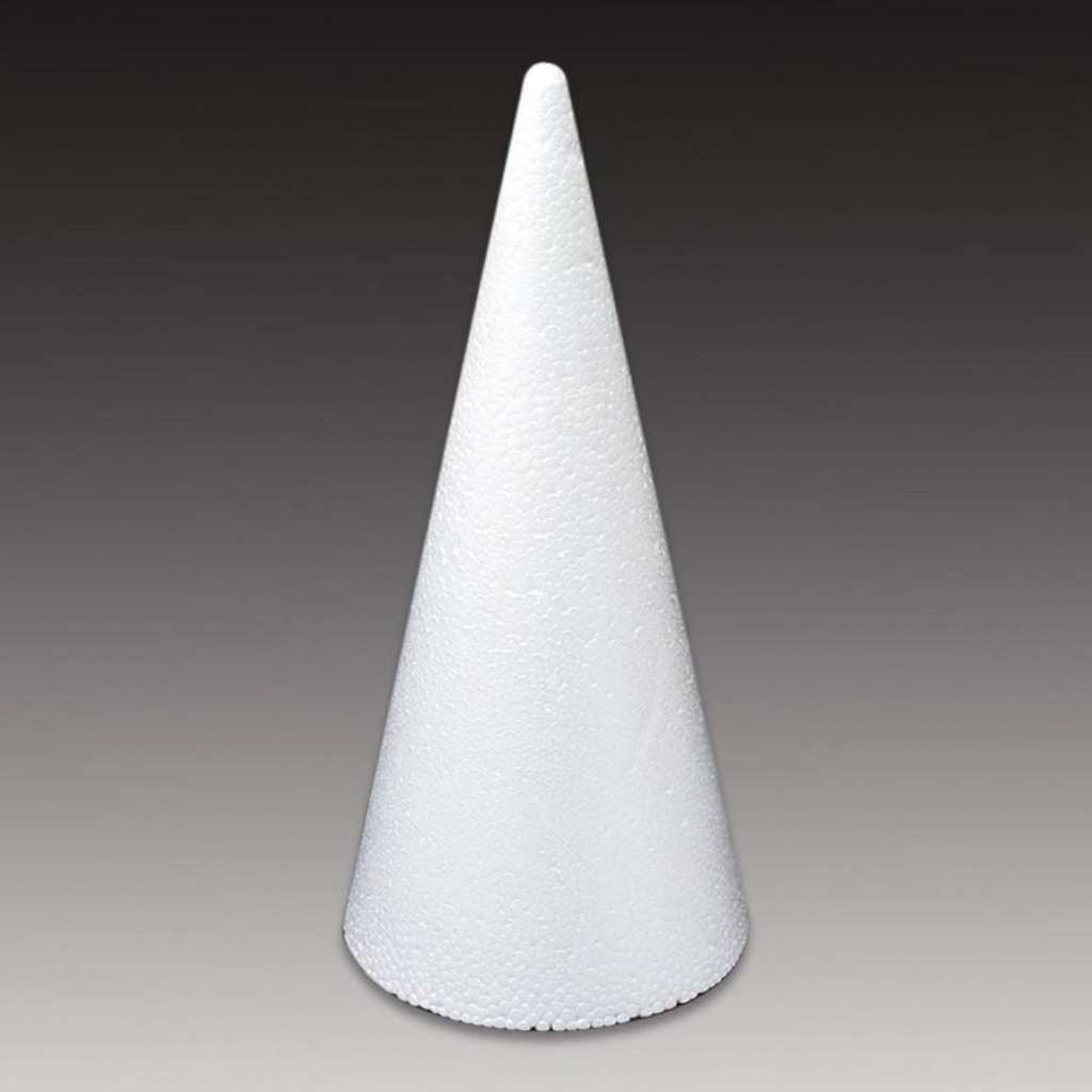 Styropor  kegel - 12x26 cm  (21252)