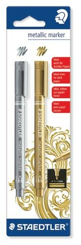 Metallic marker - blister goud en zilver (8323-S BK2)