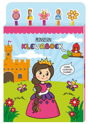 Kleurboek met 5 potloden en gummen - Prinsessen (9789464325607)